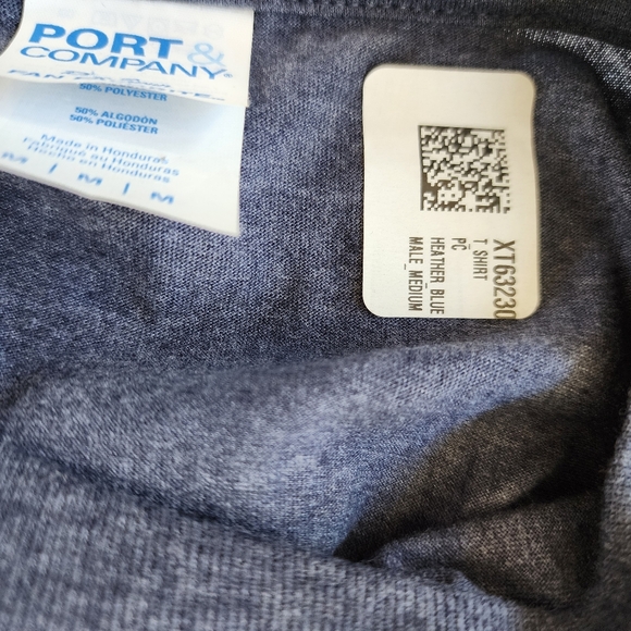 Rock Out With Your 🐓 Out T-Shirt in Heather Blue Size M - Picture 5 of 5